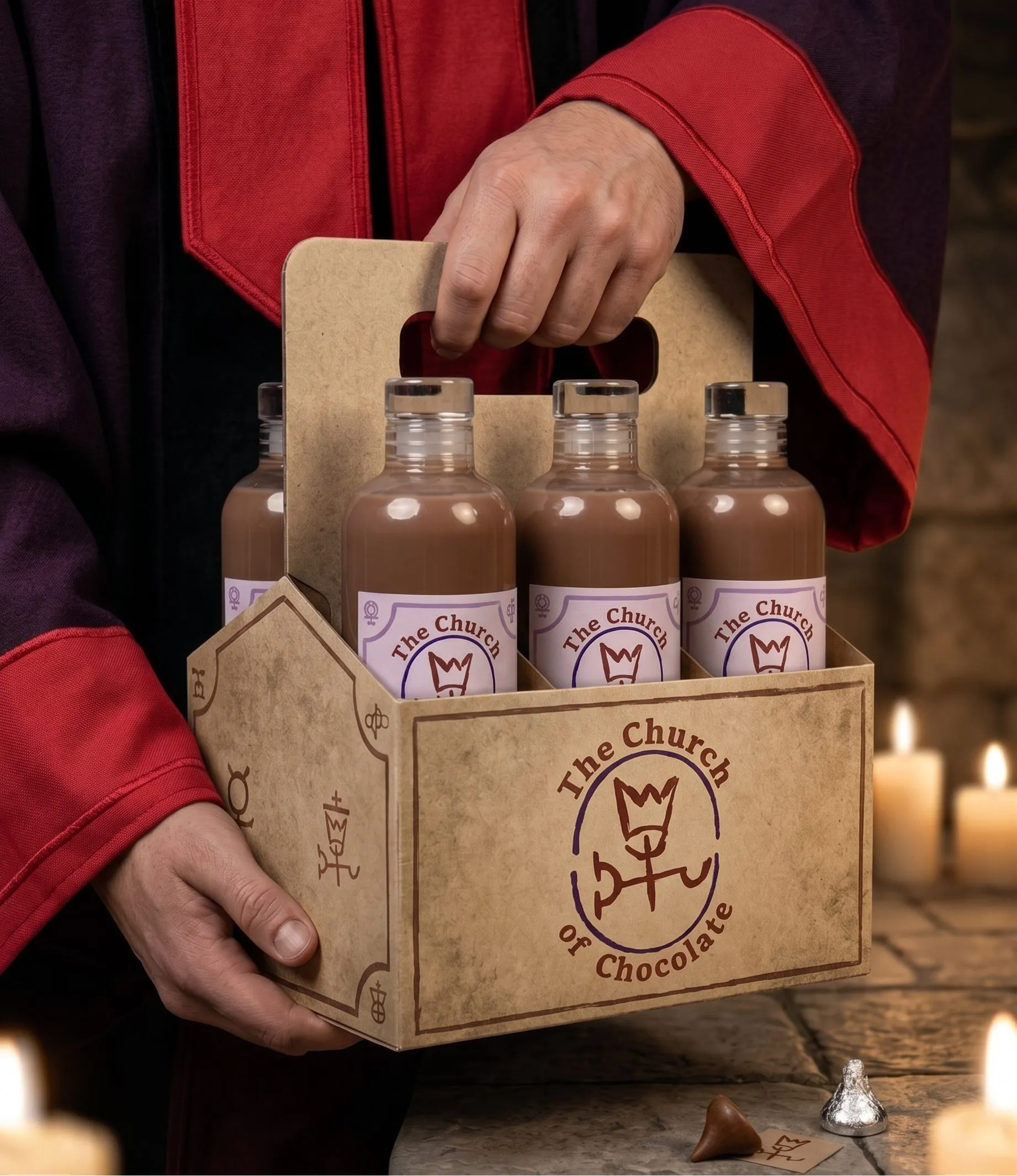 Four-bottle drink carrier